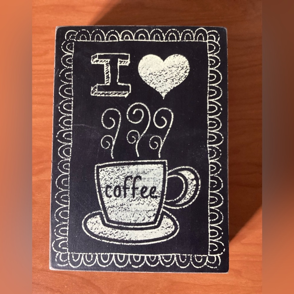 Kirklands Black and White Coffee Chalkboard Wall Art